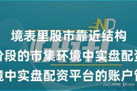 境表里股市靠近结构性行情阶段的市集环境中实盘配资平台的账户管