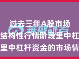 过去三年A股市场在当前结构性行情阶段里中杠杆资金的市场情绪机